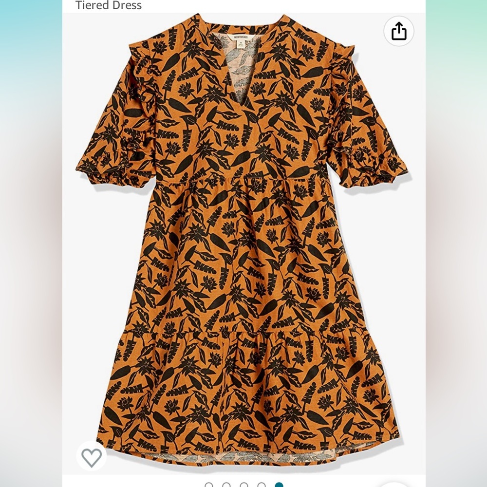 EUC Split neck tiered dress